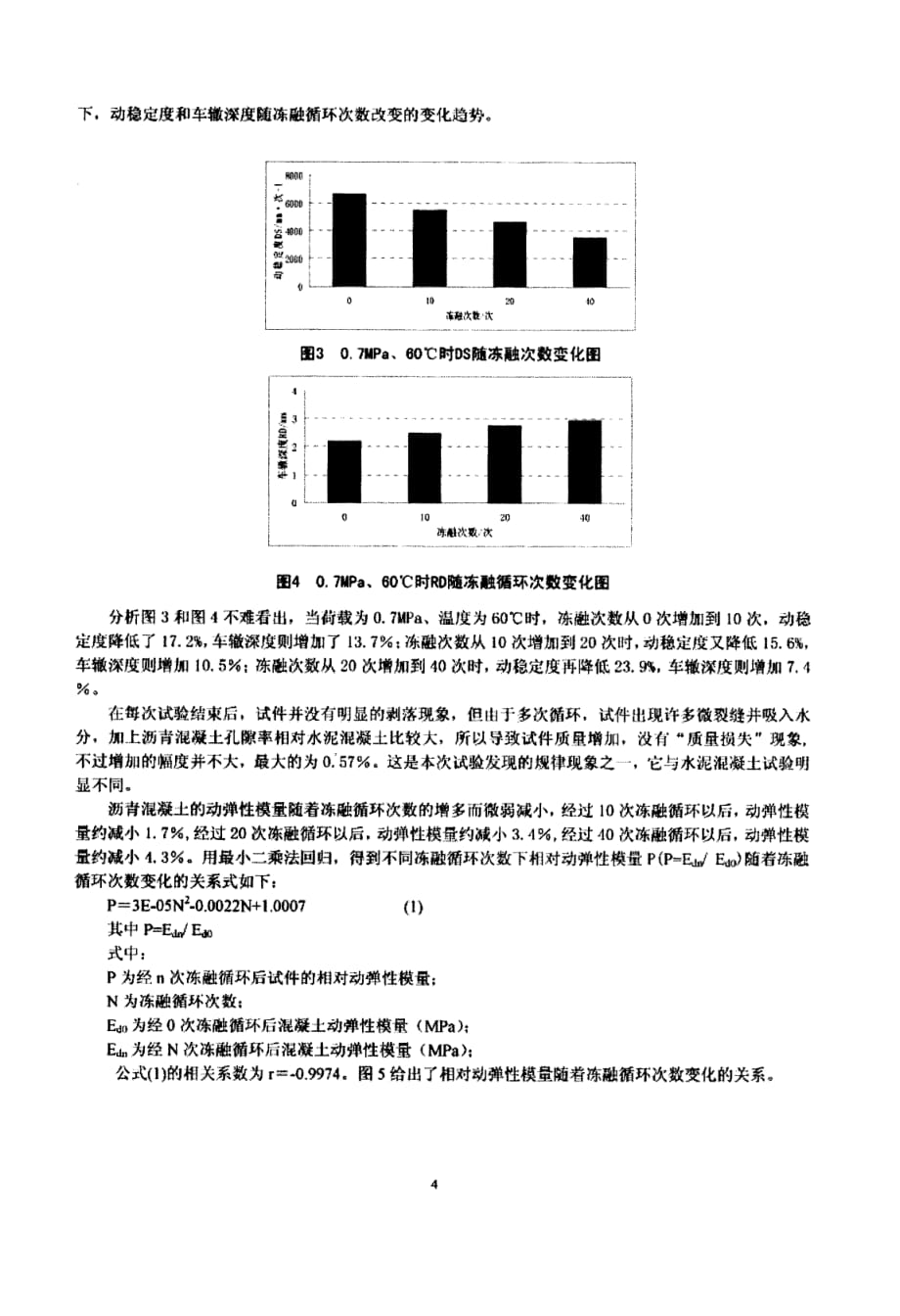 冻融循环对沥青路面全厚度车辙影响的试验研究_第4页