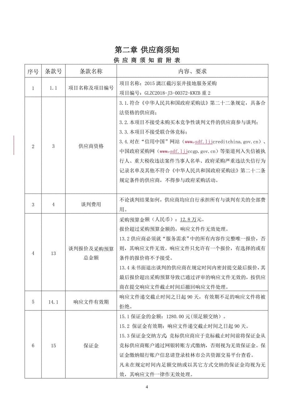 2015漓江截污泵井接地服务采购竞争性谈判文件_第5页