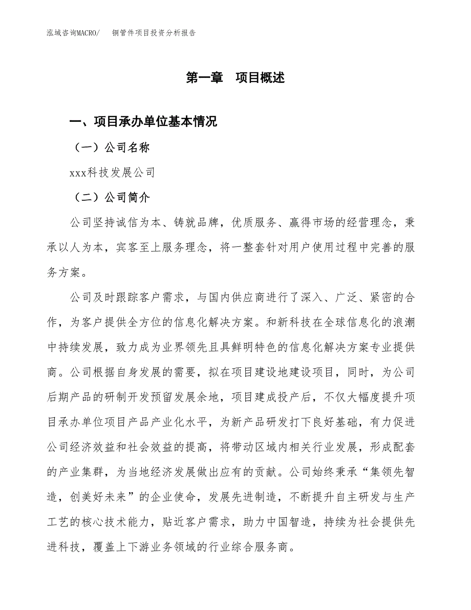 铜管件项目投资分析报告（总投资4000万元）（20亩）_第2页