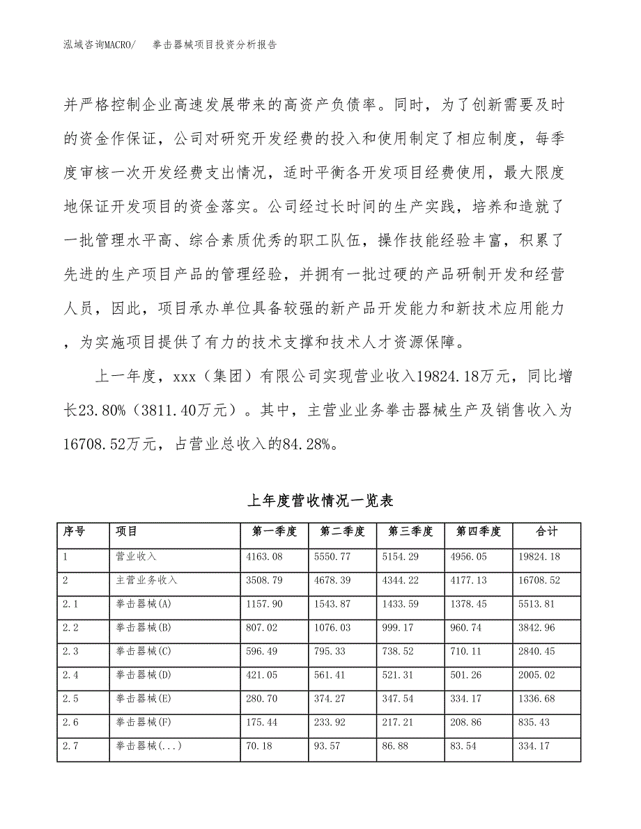 拳击器械项目投资分析报告（总投资12000万元）（52亩）_第3页