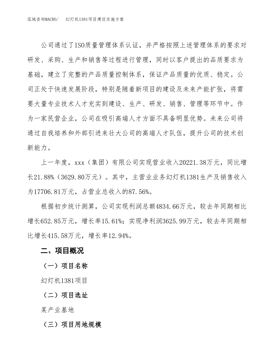 幻灯机1381项目建设实施方案（模板）_第2页