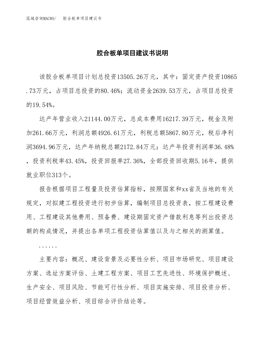 胶合板单项目建议书（可研报告）.docx_第2页