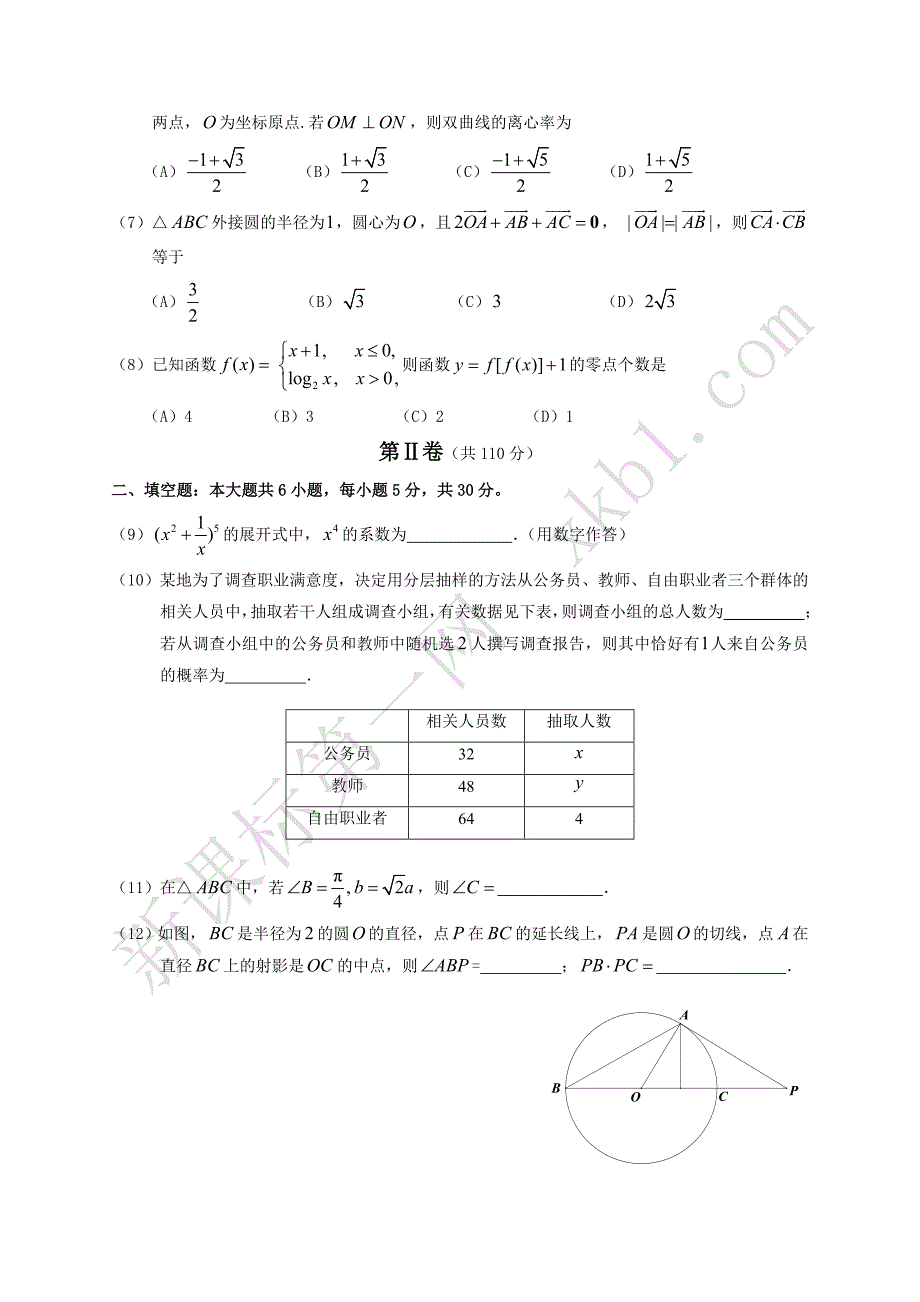 2011东城区高三二模数学试题标准答案--理科_第2页