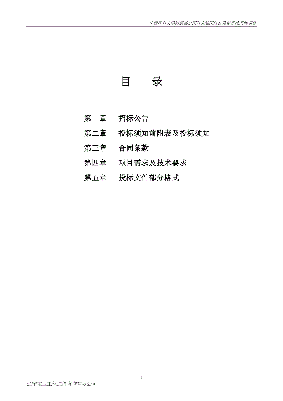 中国医科大学附属盛京医院大连医院宫腔镜系统采购项目招标文件_第2页