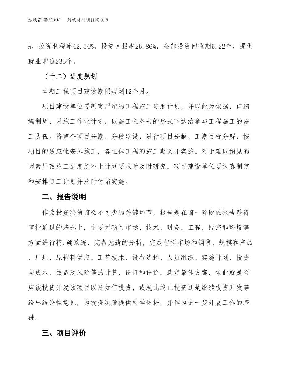 超硬材料项目建议书（可研报告）.docx_第5页