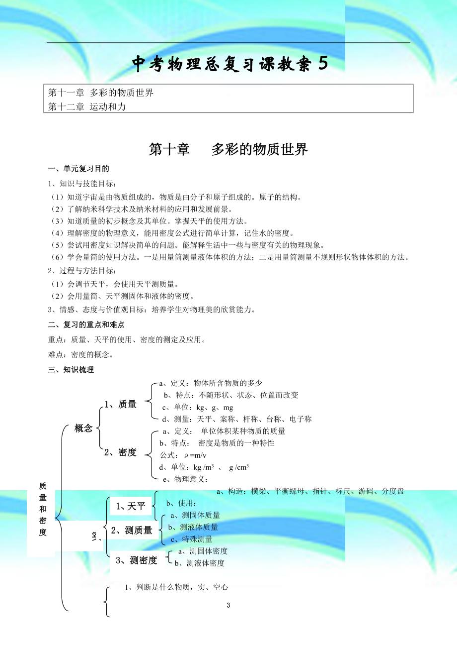 中考物理总复习课教学导案_第3页