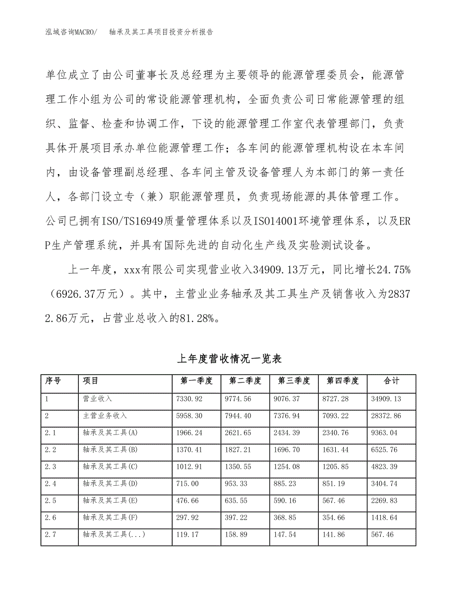 轴承及其工具项目投资分析报告（总投资22000万元）（79亩）_第3页