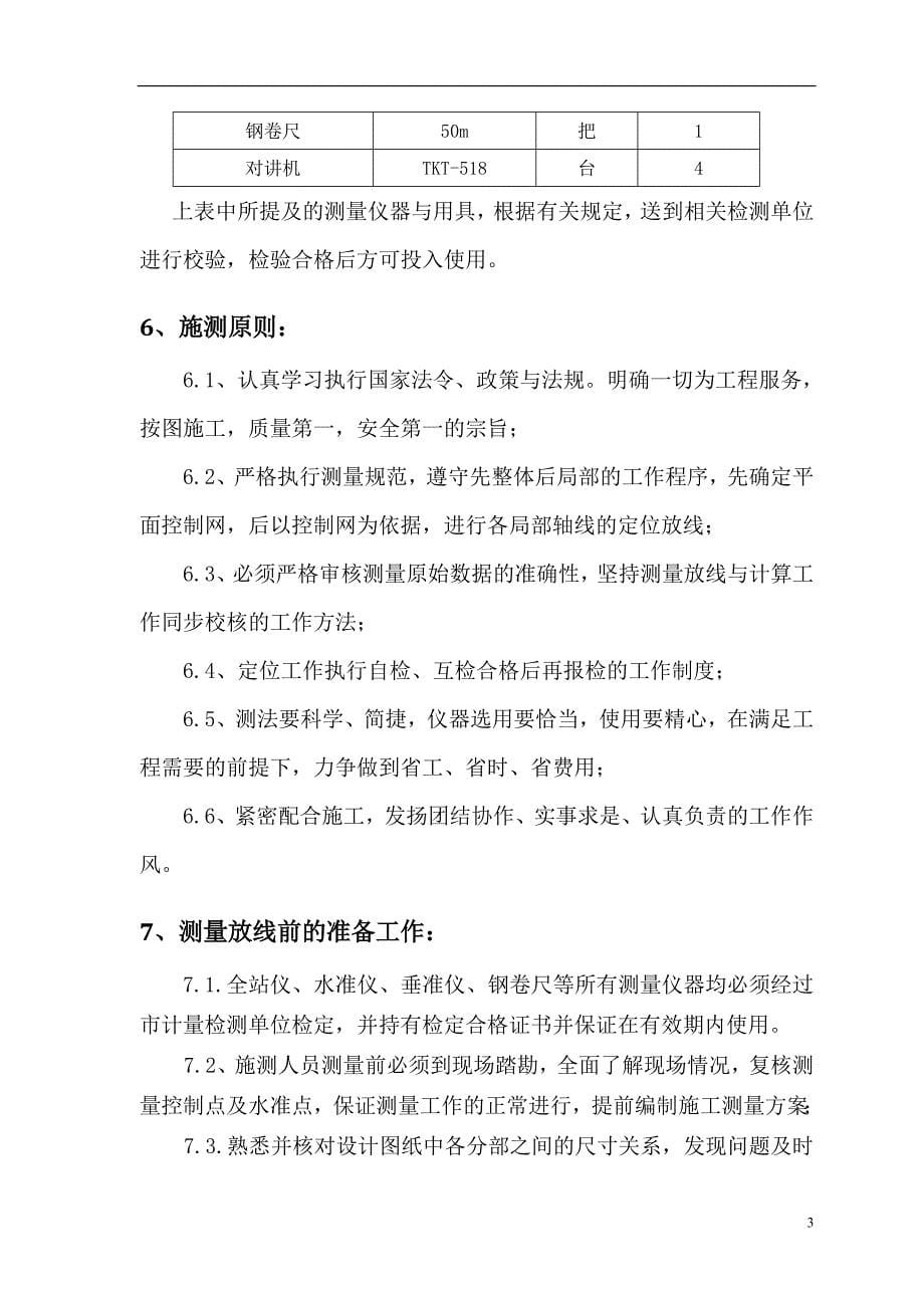 改完测量放线工程专项施工方案--接待中心综述_第5页