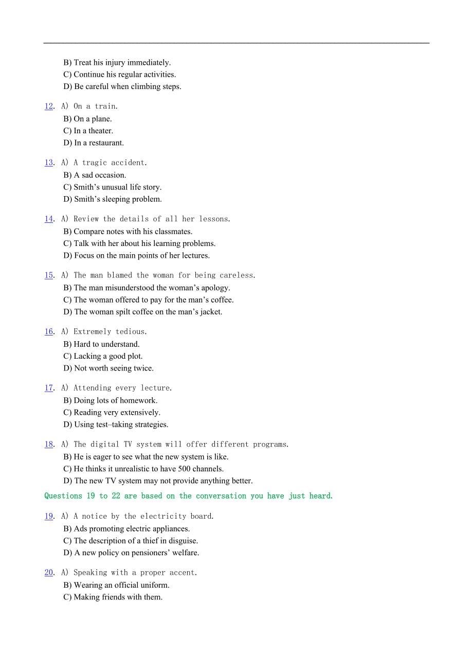 2008年英语四级真题(附标准答案)a卷_第5页