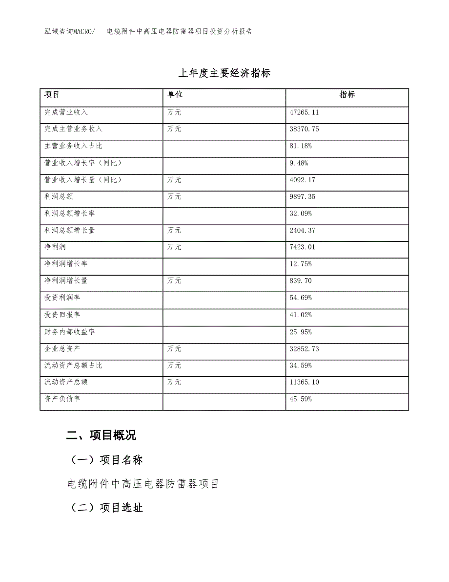 电缆附件中高压电器防雷器项目投资分析报告（总投资21000万元）（82亩）_第4页