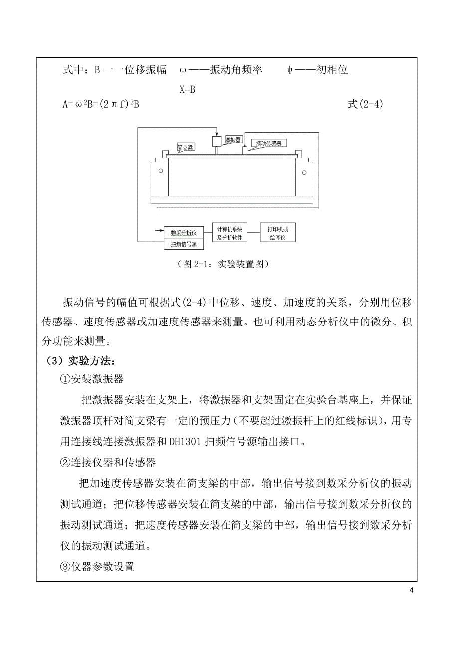 简支梁振动系统动态特性综合测试方法._第5页