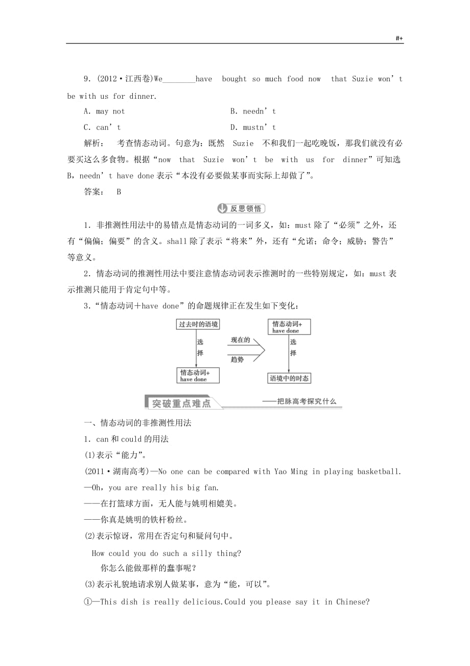 情态动词高考-真命题_第3页