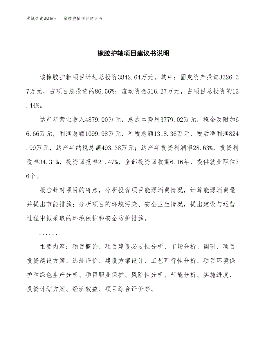 橡胶护轴项目建议书（可研报告）.docx_第2页