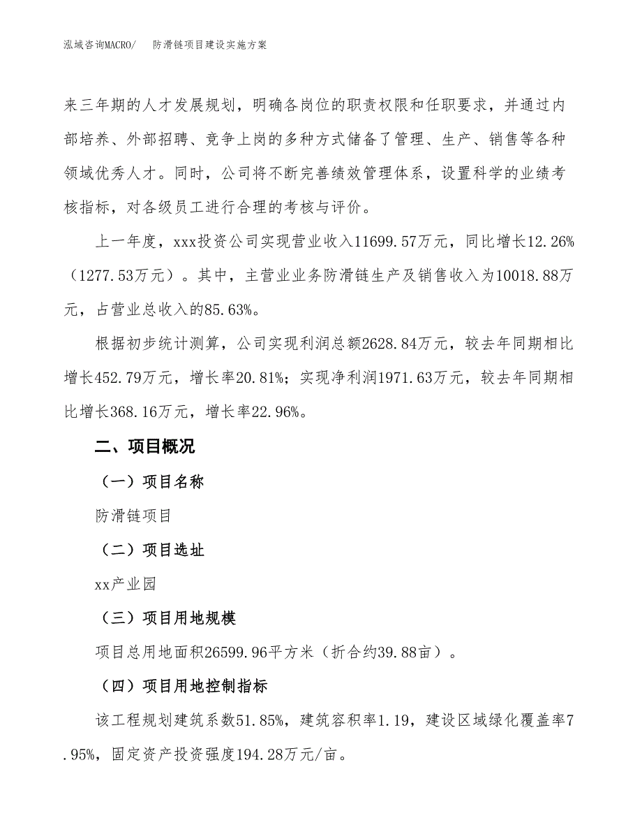 防滑链项目建设实施方案（模板）_第3页