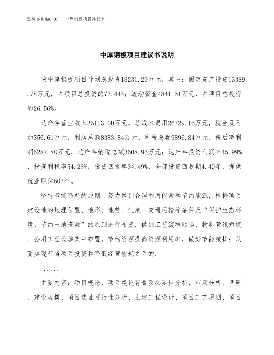 中厚钢板项目建议书（可研报告）.docx_第2页