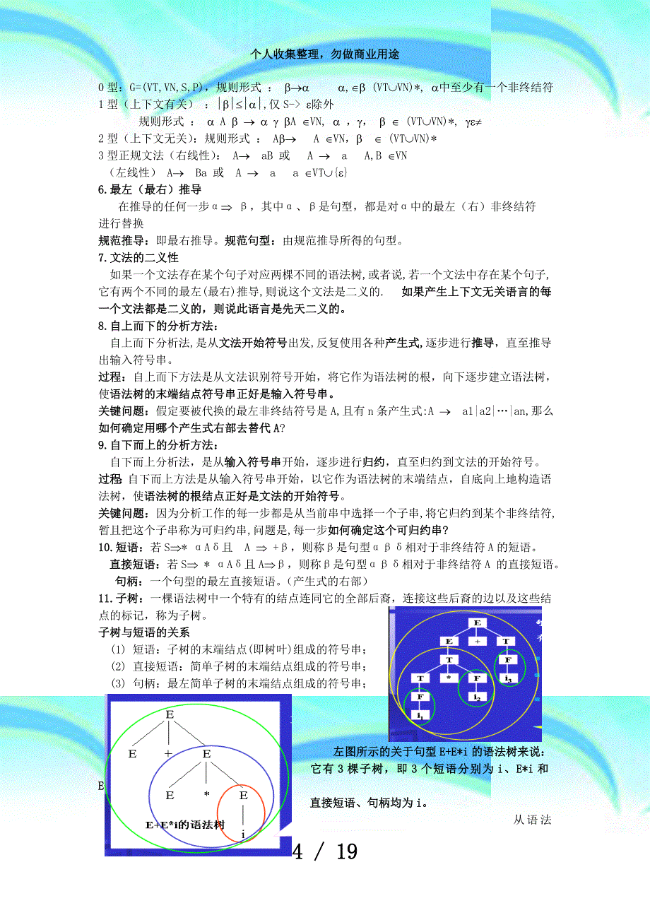 全套编译原理复习与期末必测验题_第4页