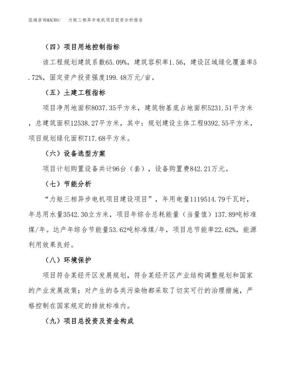 力矩三相异步电机项目投资分析报告（总投资3000万元）（12亩）_第5页