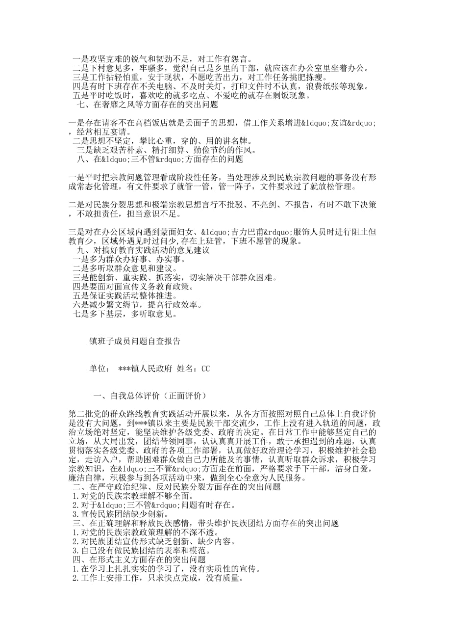 班子成员问题自查 报告.docx_第3页