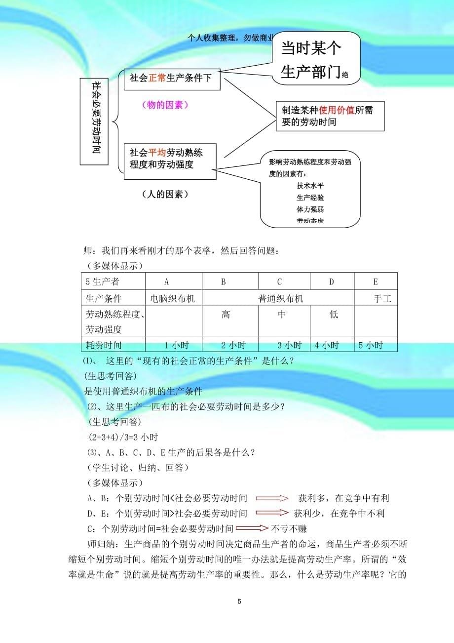 《商品的价值量》教学导案_第5页