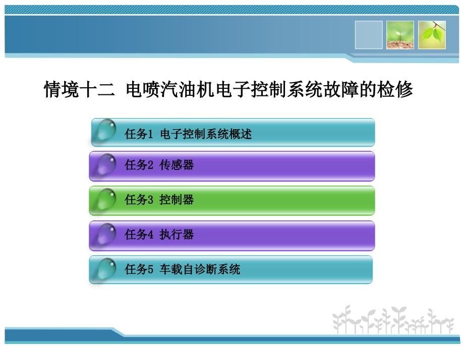 情境十二 电喷汽油机电子控制系统故障的检修电子课件_第3页