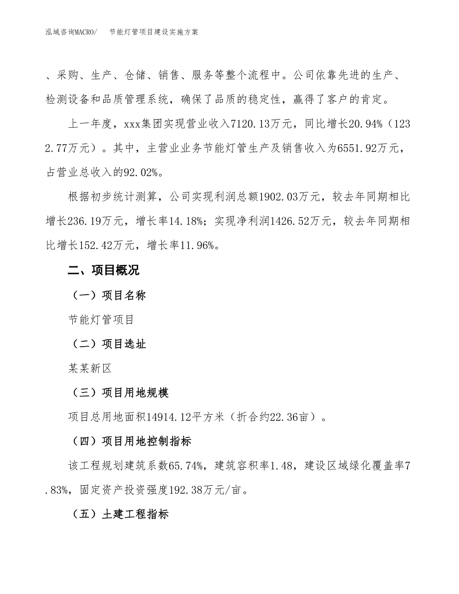 节能灯管项目建设实施方案（模板）_第3页