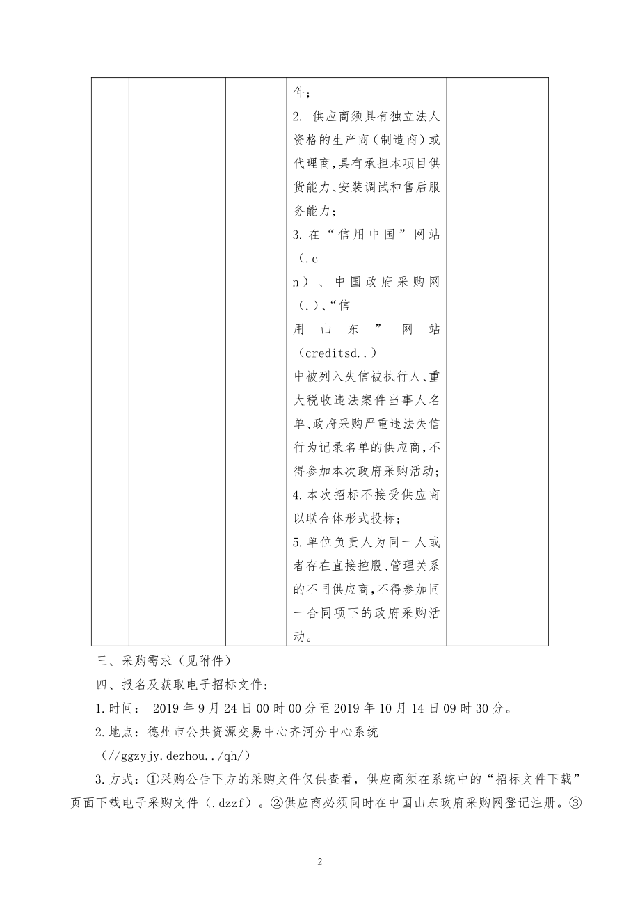 齐河县教育和体育局幼儿园内配（永锋百合新城幼儿园）采购项目招标文件_第4页