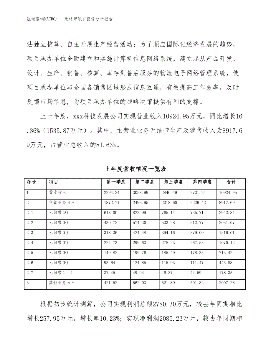 无结带项目投资分析报告（总投资8000万元）（31亩）_第3页