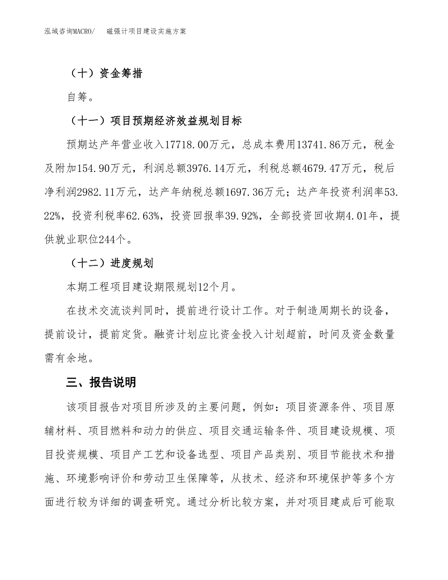 磁强计项目建设实施方案（模板）_第4页