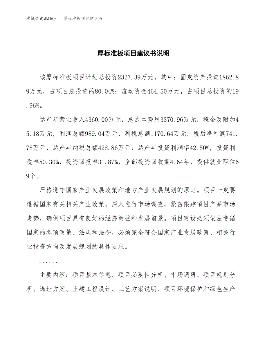 厚标准板项目建议书（可研报告）.docx_第2页