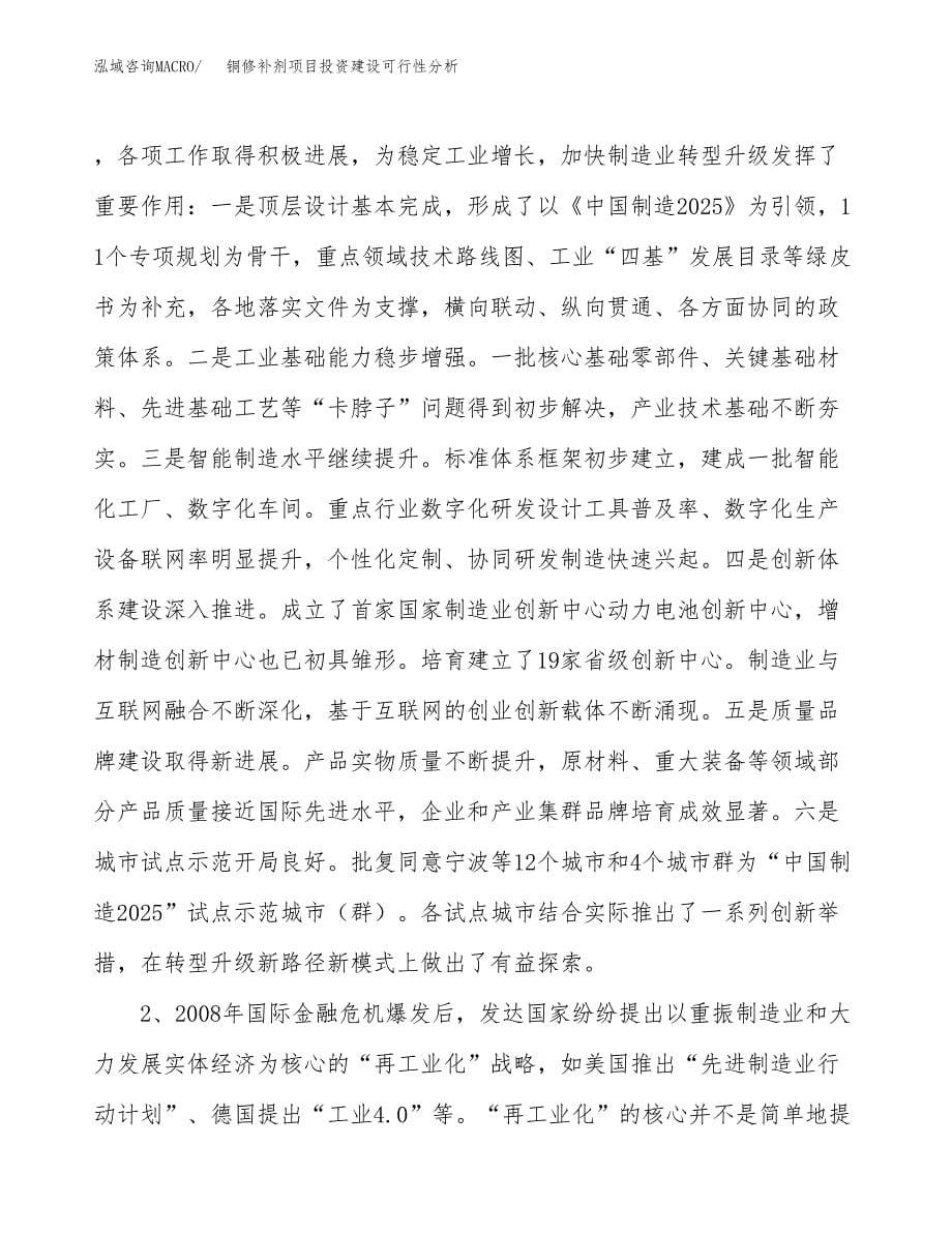 铜修补剂项目投资建设可行性分析.docx_第5页