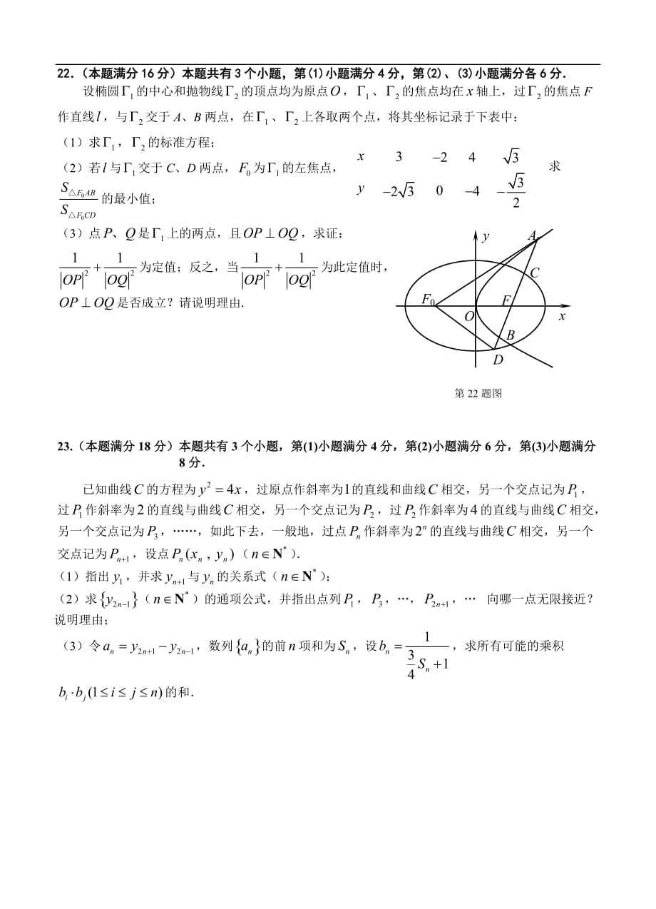 2014届上海市闵行区高三二模数学理试题及标准答案_第4页
