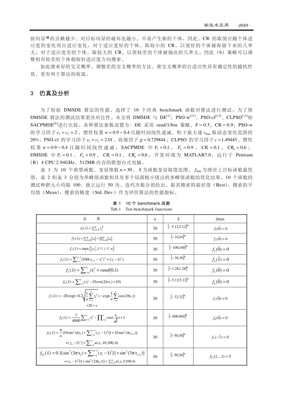 动态多群体自适应差分进化算法(1)_第4页