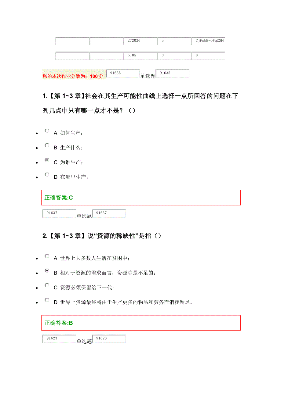 经济学作业及答案_第1页