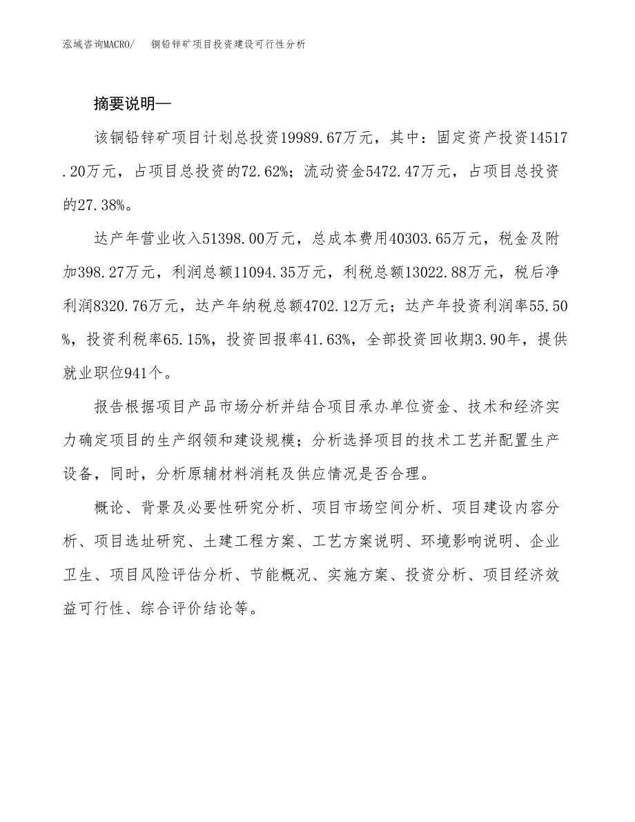 铜铅锌矿项目投资建设可行性分析.docx_第2页