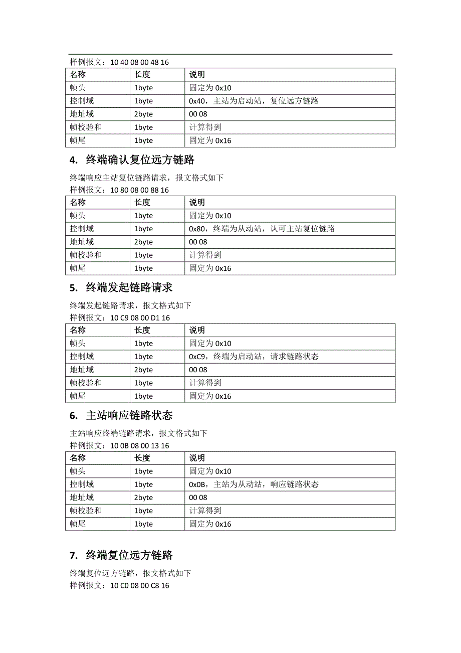 上海故障指示器集中器主站通信协议(修订版)._第4页