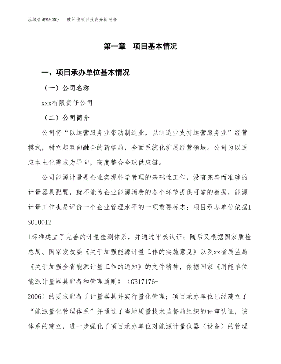 玻纤毡项目投资分析报告（总投资9000万元）（42亩）_第2页