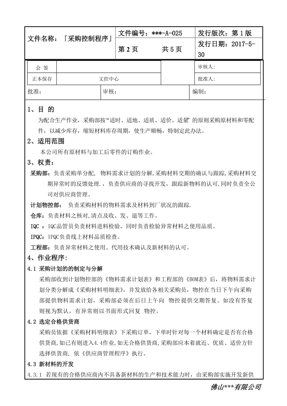 采购控制程序2015版_第2页