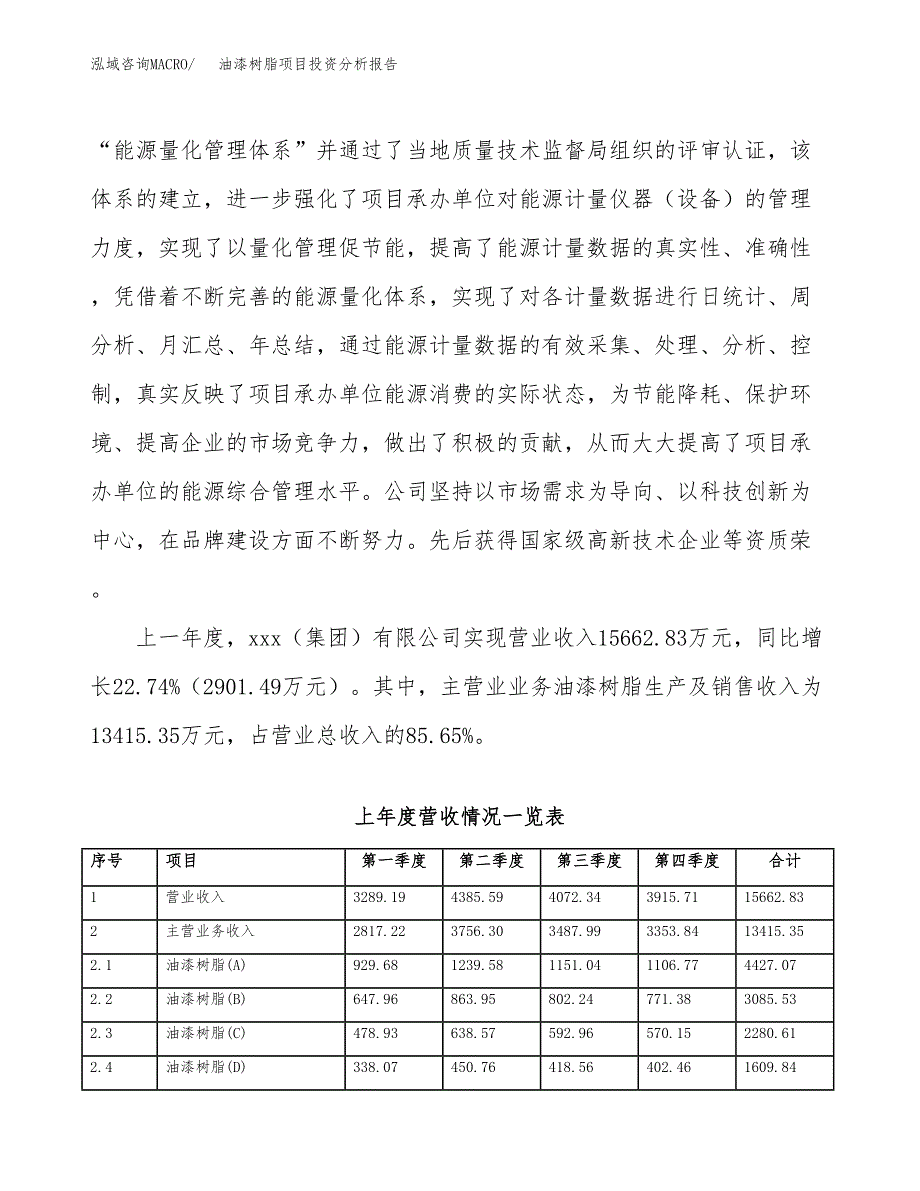 油漆树脂项目投资分析报告（总投资13000万元）（61亩）_第3页