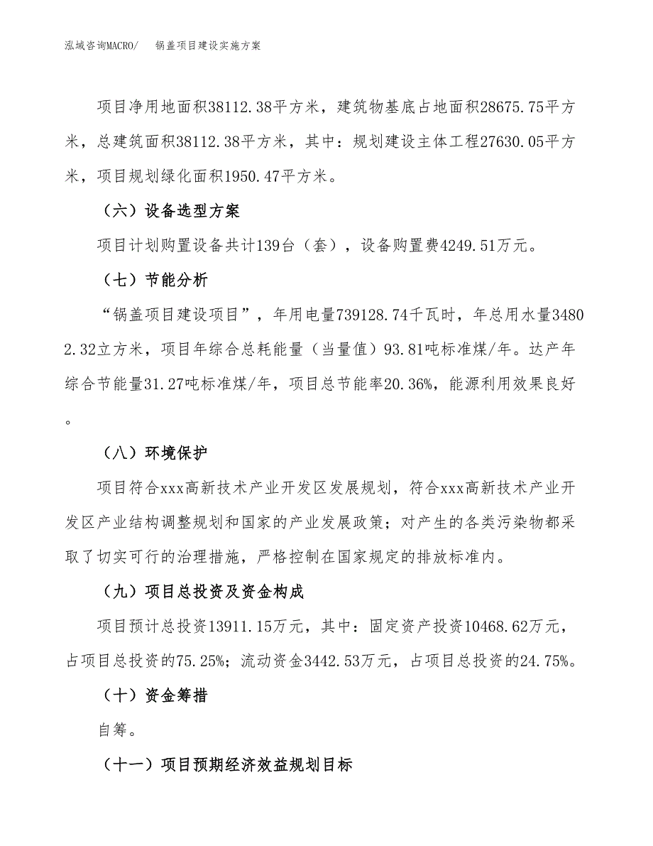 锅盖项目建设实施方案（模板）_第4页