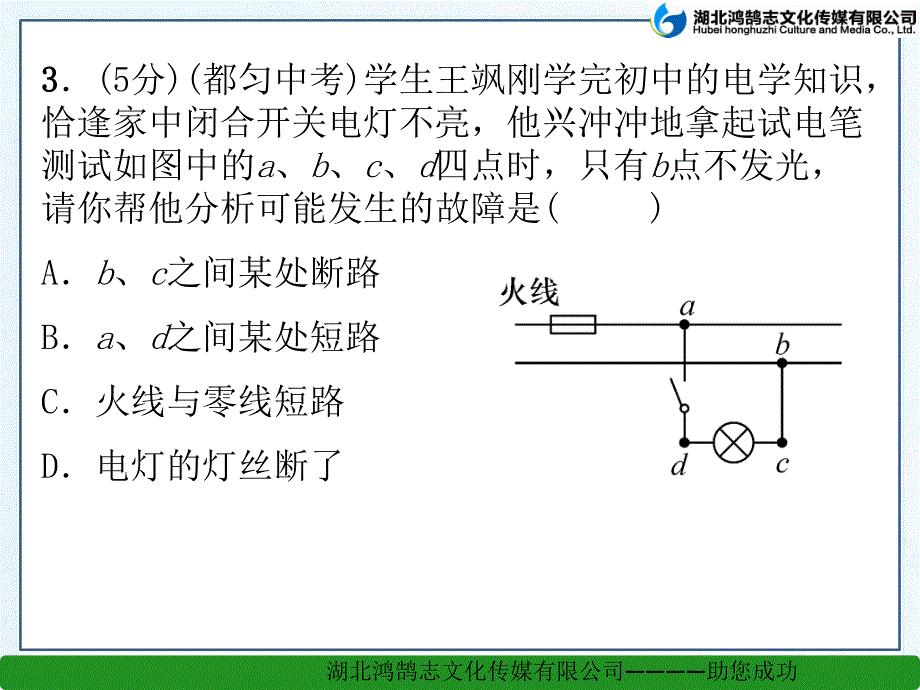 小专题(一)家庭电路故障分析讲述_第4页