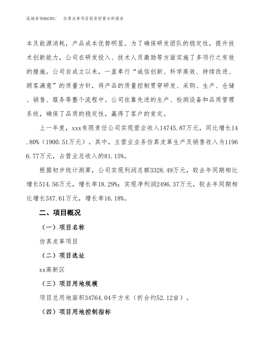 仿真皮革项目投资经营分析报告模板.docx_第3页