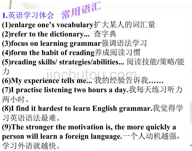 2012广东高考英语书面表达精品课件__话题作文12语言文化_第5页