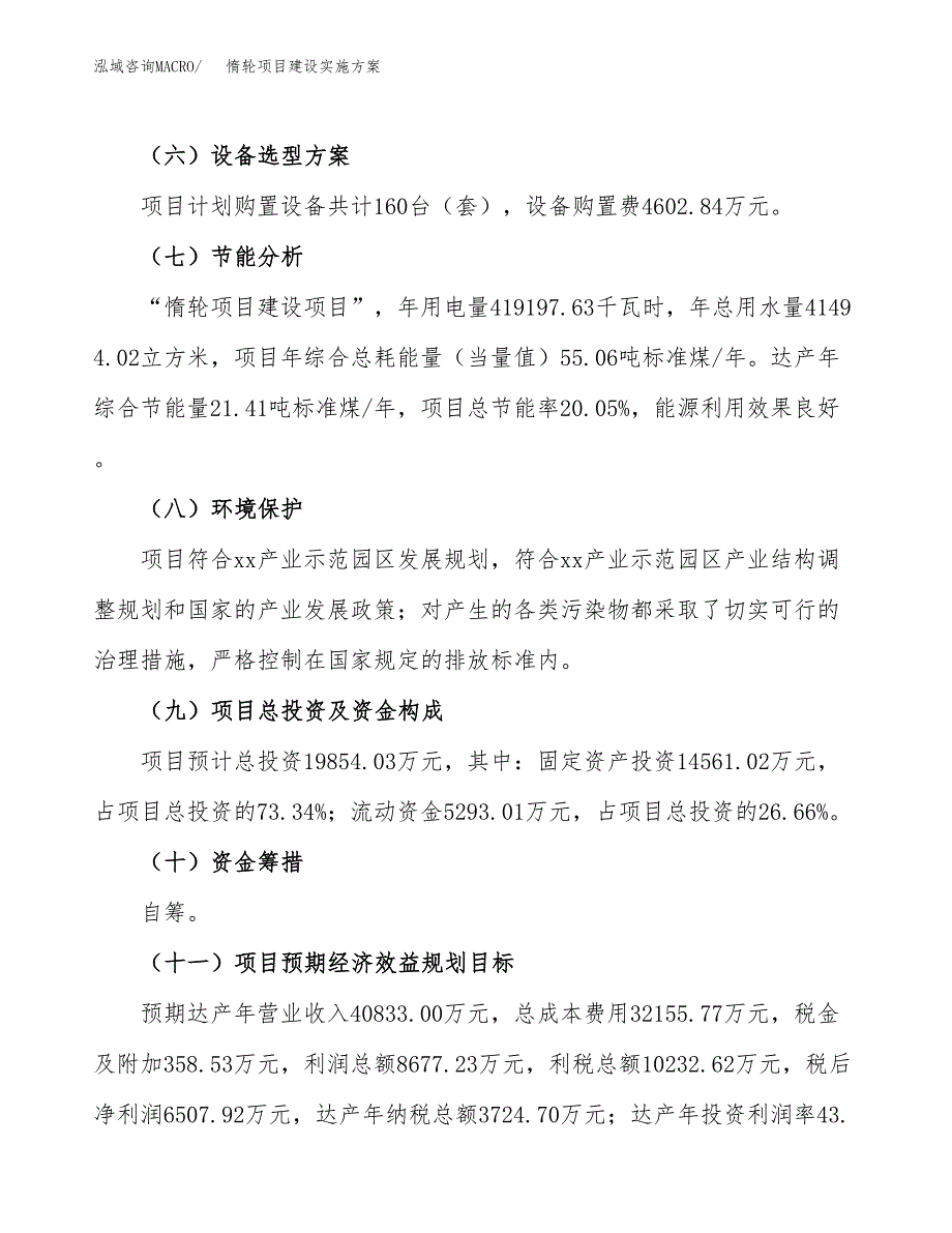 惰轮项目建设实施方案（模板）_第4页