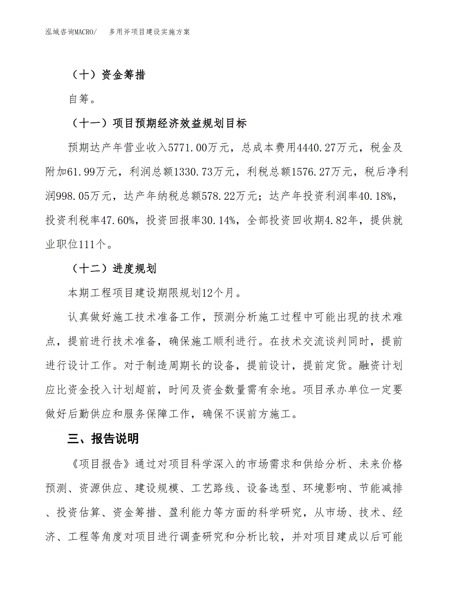 多用斧项目建设实施方案（模板）_第4页