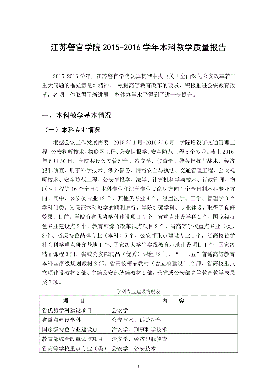 江苏警官学院2015-2016学年本科教学质量报告_第4页