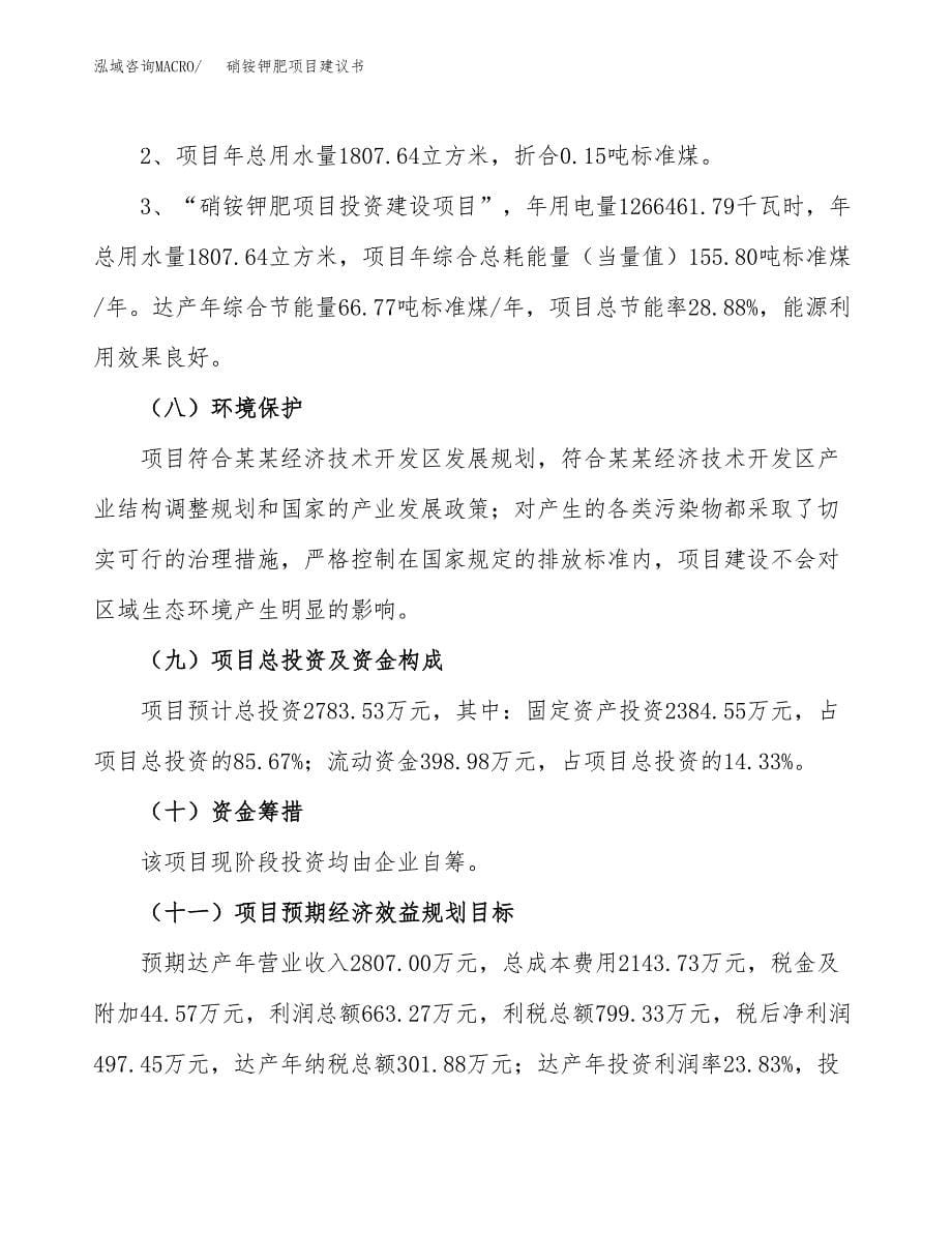 硝铵钾肥项目建议书（可研报告）.docx_第5页