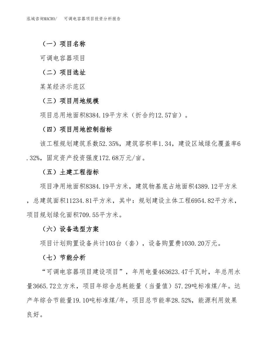 可调电容器项目投资分析报告（总投资3000万元）（13亩）_第5页