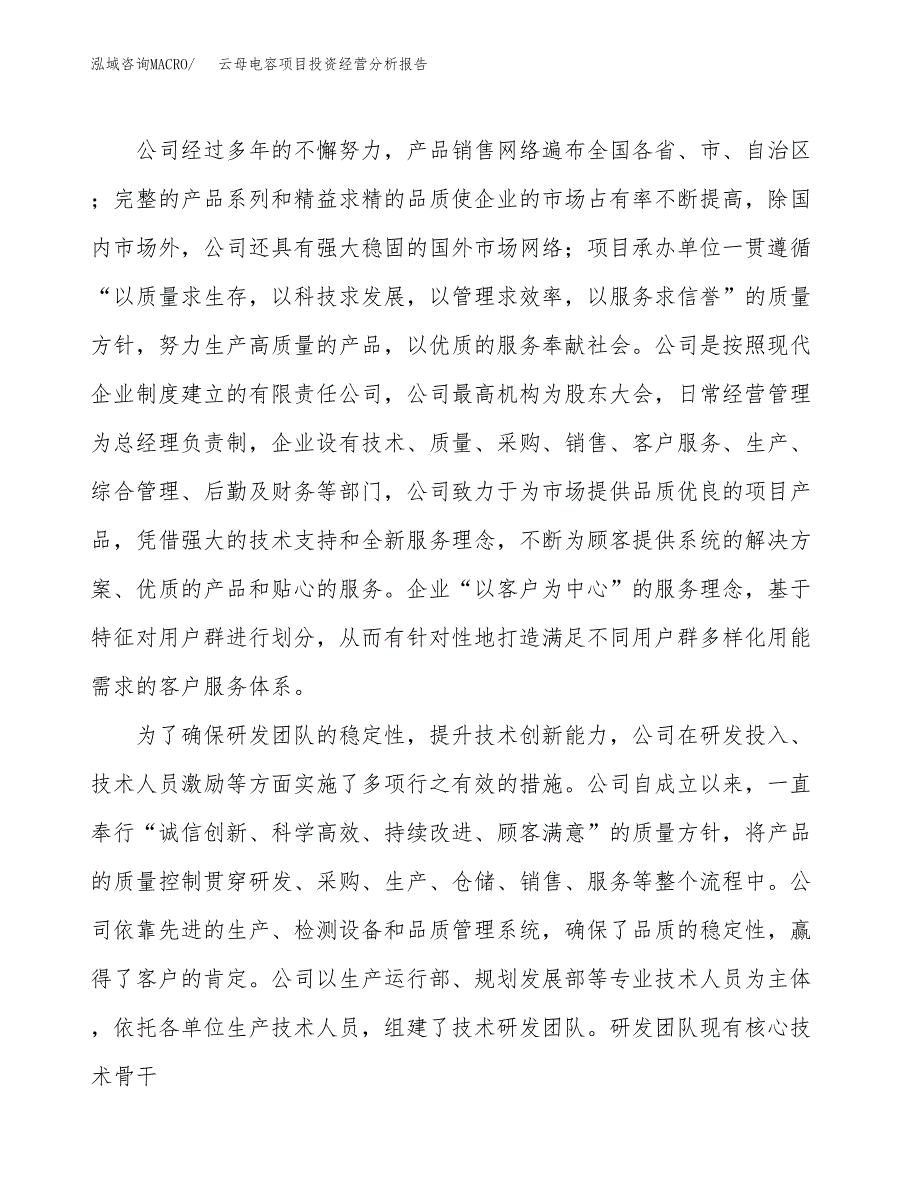 云母电容项目投资经营分析报告模板.docx_第2页