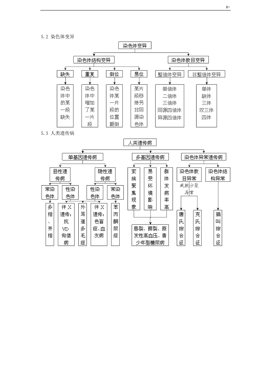 生物必修2,第五章,第六章,第七章重要材料框架图_第2页