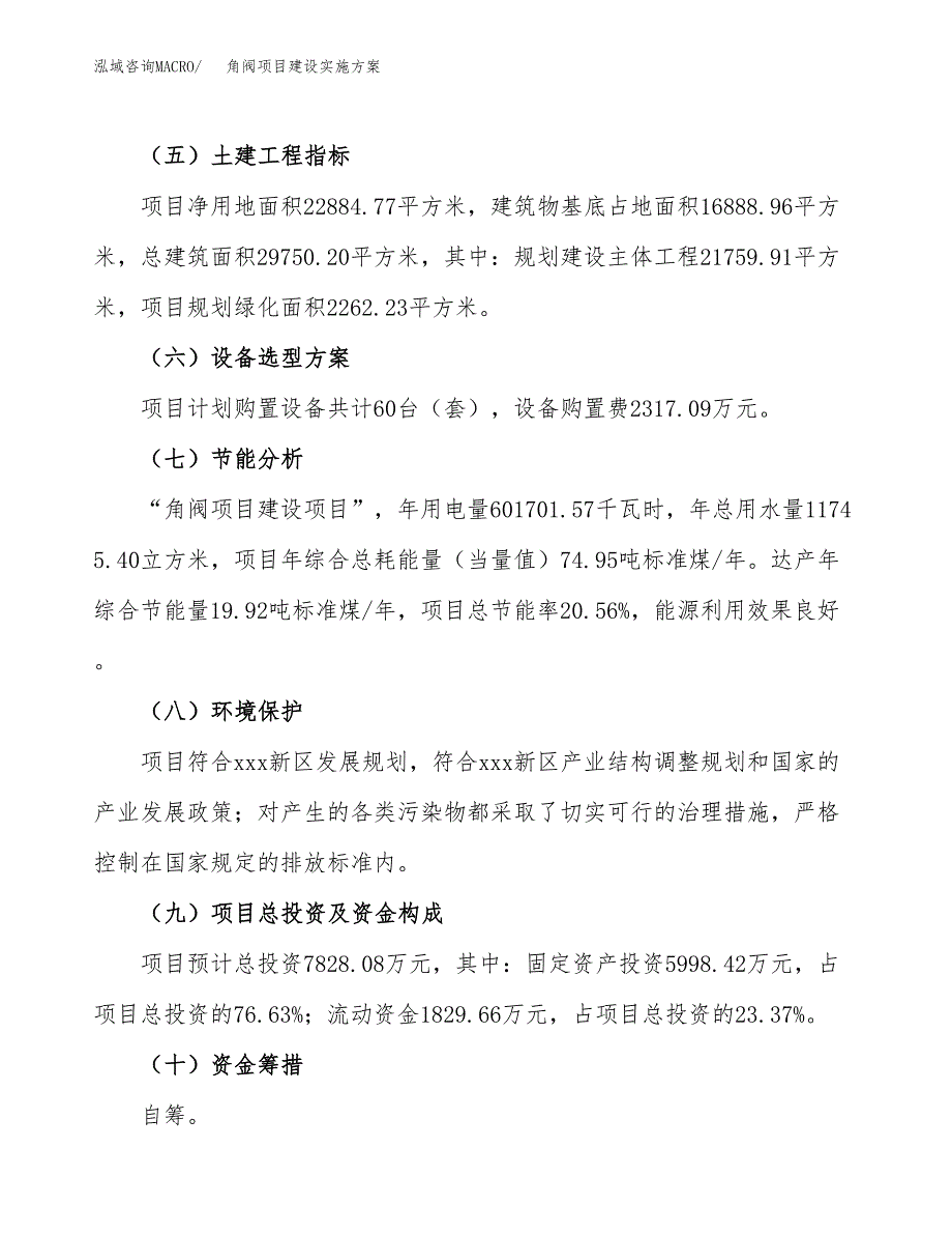 角阀项目建设实施方案（模板）_第3页